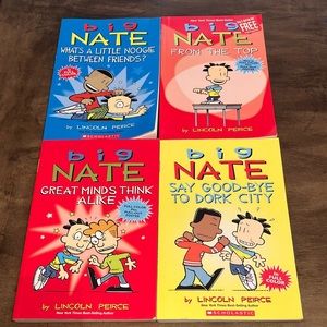 Big Nate graphic novels.  Set of 4